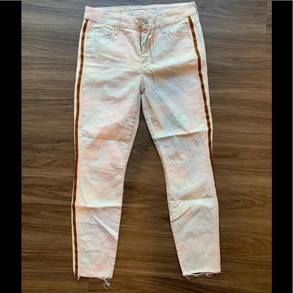 Mother Jeans Size 29 Ankle Fray Floral Racer